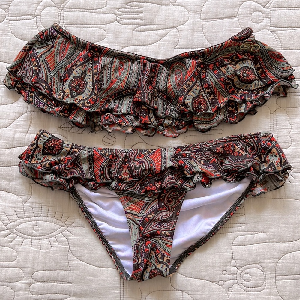 Rip Curl Paisley Ruffle bikini - Picture 2 of 7